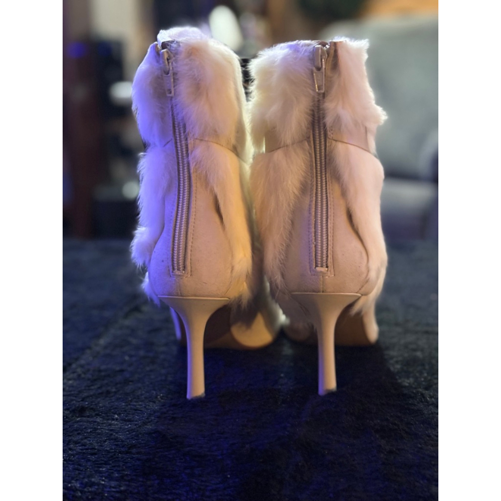 Women's Nine West Beige Fur Ankle Boots & Booties 7.5 - Picture 2 of 6